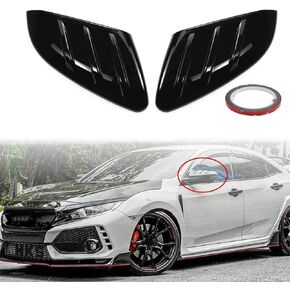 Mirror Cap Covers Mugen Style Compatible with Honda Civic 10th 2016-2021,Add-on Type Door Rear Side Mirror Cover Cap (Carbon Fiber Look)