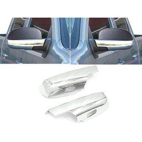 Chrome Lower Half Mirror Covers Compatible with 2007-2013 Silverado & Sierra 1500, 2007-2014 Silverado & Sierra 2500HD-3500HD, Tahoe, Yukon, Suburban