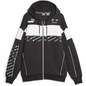 Puma Mens Bmw Mms Sds Hooded Sweat Jacket Athletic Outerwear Casual Pockets - Black - Size M