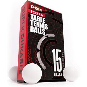 50 Pack White Ping Pong Balls 1 Star 40mm Official Size + Weight Professional ABS Table Tennis Ball for Training & Practice - Durable High Performance