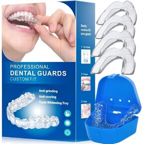 Mouth Guard for Grinding Teeth at Night, Mouth Guard for Sleeping, Mouth Guard for Clenching Teeth, Reusable Mouth Guard for Sleeping Professional Stops Bruxism
