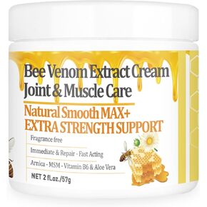 New Zealand Bee Venom Cream, High Strength Recovery Muscle Joint Cream, Natural Organic, Soothe Back, Neck, Hands, Feet, Shoulder, Leg, Knee, Ankle Pain
