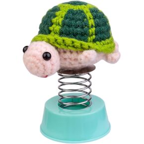 Handmade Emotional Support Crochet Avocado, Funny Shaking Avocado Knitting Doll Car Dashboard Decoration Gift with Base for Car Home Office Desk Decoration