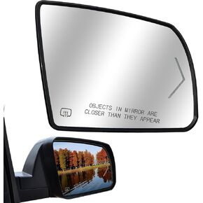 Passenger Right Side Heated Mirror - Replacement for 2008-2017 Toyota Sequoia / 2007-2020 Toyota Tundra Passenger Side Mirror With Rear Holder and Turn Signal