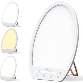 مصباح العلاج بالضوء كومفيتيمب، 16000 لوكس طيف كامل من ضوء النهار، صندوق العلاج بالضوء مع حامل قابل للتعديل 180 درجة، 4 سطوع ضوء، 3 درجة حرارة اللون، 4 مؤقت، تحسين النوم ورفع الحالة المزاجية in Kuwait