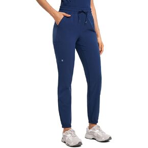 سروال الركض عالي الخصر للنساء مع 5 جيوب برباط، سروال عمل طبي قابل للتنفس in Kuwait