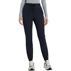 High Waisted Jogger Scrub Pants for Women with 5 Pockets Drawstring Medical Work Pants Breathable