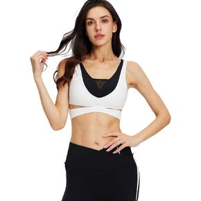 Womens' Sports Bra Sports Bras for Women Medium Support with Removable Cups Workout Yoga Bra