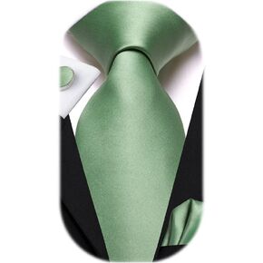 Dubulle Burgundy Tie Set for Men Silk Mens Stripes Necktie and Handkerchief Cufflinks Set Formal