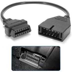 1 PC Car Scanner Diagnostic Tool Conversion Cable, 15.75" Injection Molded OBD1 12-pin to OBD2 16-pin Diagnostic Adapter Cable, Quick Installation Accessory, Compatible with GM (Black)