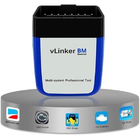 Vgate vLinker BM+(BT3.0/BLE4.0) OBD2 Scanner Bluetooth Fixd Diagnostic Scan Tool Code Reader for Bimmercode, Support for Android & iOS & Windows