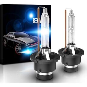BEAMTECH D3S HID Headlight Bulbs,High Low Beam Xenon Replacement Bulb 35W 10000K Dark Blue (Pack of 2)