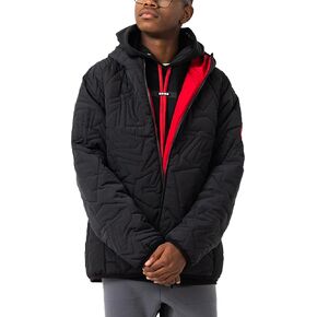 MTV Men's Jacket, Athletic Zip Up Coat, Gym Winter Wear, Hooded Sporty Raincoat, Zipper Pockets