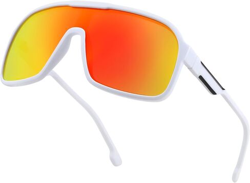 FEISEDY Fashion Polarized Sunglasses Oversized One Piece Reflective Lens Sports Sun Glasses B0122 in Saudi Arabia