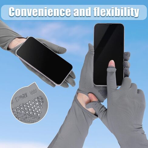 Yahenda 2 Pairs Women UV Long Sun Protection Gloves Touchscreen Arm Sun Driving Gloves UPF 50+ for Outdoor Sports Cycling in Kuwait