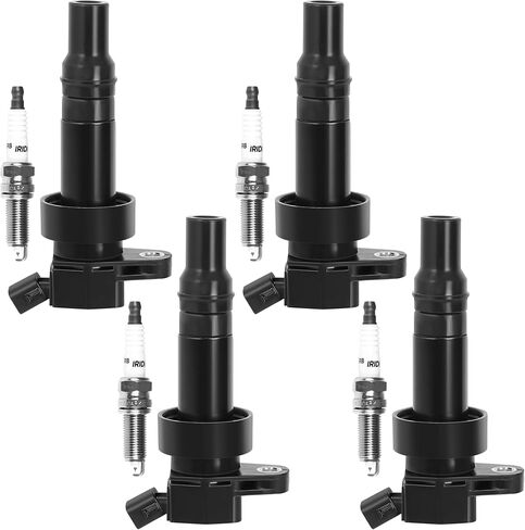AUTOSAVER88 Ignition Coil Pack Iridium Spark Plug Set of 4 Compatible with Hyundai Accent Veloster Kia Rio Soul 2012-2020 L4 1.6L 1.6 in Saudi Arabia
