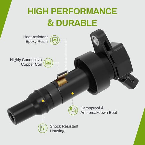 AUTOSAVER88 Ignition Coil Pack Iridium Spark Plug Set of 4 Compatible with Hyundai Accent Veloster Kia Rio Soul 2012-2020 L4 1.6L 1.6 in Saudi Arabia