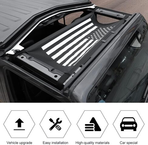 RT-TCZ Car Roof Cargo Net Hammock for Jeep Wrangler YJ TJ JK JKU JL JLU & Gladiator JT 1987-2023 (US Flag) in Saudi Arabia