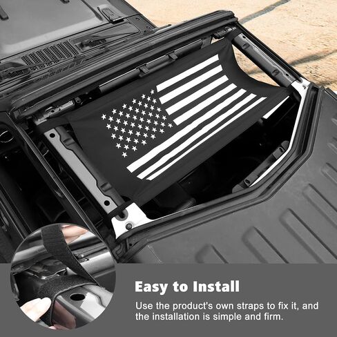 RT-TCZ Car Roof Cargo Net Hammock for Jeep Wrangler YJ TJ JK JKU JL JLU & Gladiator JT 1987-2023 (US Flag) in Saudi Arabia