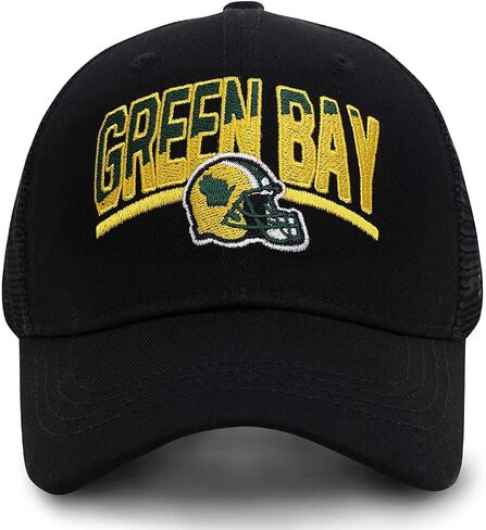 Football Fans Embroidered Trucker Hat, Football Team City Adjustable Baseball Hats Best Gift for Men Women in Saudi Arabia
