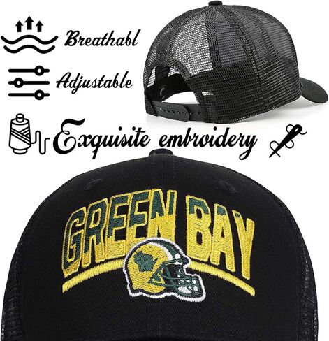 Football Fans Embroidered Trucker Hat, Football Team City Adjustable Baseball Hats Best Gift for Men Women in Saudi Arabia