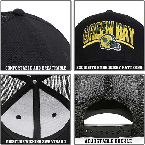 Football Fans Embroidered Trucker Hat, Football Team City Adjustable Baseball Hats Best Gift for Men Women in Saudi Arabia