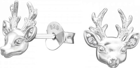 .925 Sterling Silver Christmas Stud Earrings (Hypoallergenic) in Saudi Arabia