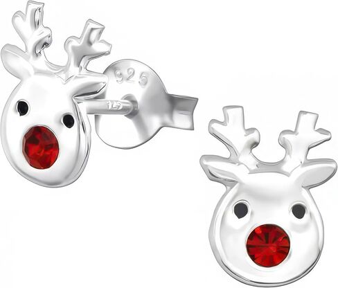 .925 Sterling Silver Christmas Stud Earrings (Hypoallergenic) in Saudi Arabia