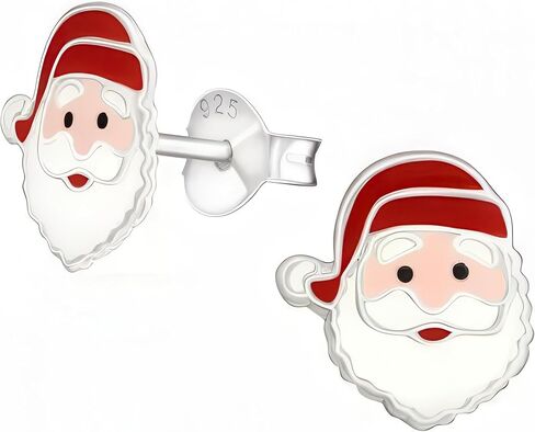 .925 Sterling Silver Christmas Stud Earrings (Hypoallergenic) in Saudi Arabia