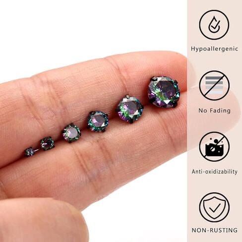 YADOCA 6 أزواج من الأقراط المسطحة بدون خيوط للرجال والنساء in Kuwait