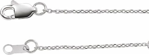 Sonia Jewels 1.1mm Adjustable Diamond-Cut Cable Chain Necklace Secure Lobster Clasp Closure Adjustable 16" to 18" in Saudi Arabia