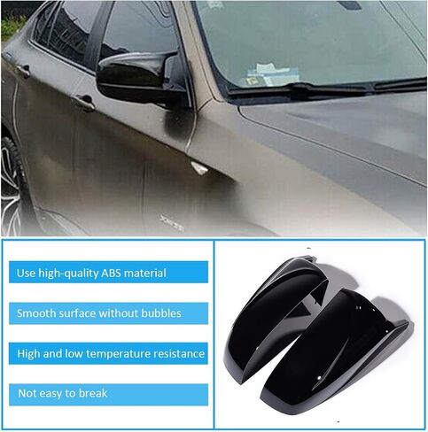 Exterior Rear View Mirror Cover Caps Replacement for BMW X5 E70 X6 E71 E72 2006-2014 Gloss Black in Saudi Arabia