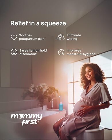 زجاجة بيري للعناية بعد الولادة من Mommy First™ | زجاجة مقلوبة لتنظيف العجان وإنعاشه | بيديت محمول | أساسيات ما بعد الولادة | أخضر 12.2 أونصة in Saudi Arabia
