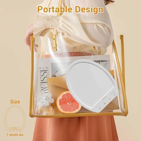 مصباح العلاج بالضوء كومفيتيمب، 16000 لوكس طيف كامل من ضوء النهار، صندوق العلاج بالضوء مع حامل قابل للتعديل 180 درجة، 4 سطوع ضوء، 3 درجة حرارة اللون، 4 مؤقت، تحسين النوم ورفع الحالة المزاجية in Kuwait