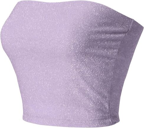 MixMatchy Women's Casual Strapless Print Tube Tops Strapless Sleeveless Bandeau Tops in Kuwait
