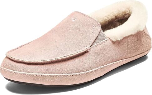 شبشب OLUKAI Ku'una، حذاء نسائي سهل الارتداء، مصنوع من جلد الشيرلينغ الأصلي وجلد نوبوك الفاخر، تصميم بكعب منسدل، مريح وفائق النعومة in Kuwait