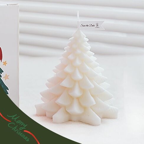Christmas Tree Candles Gifts, Soy Wax Aromatherapy Candle, Room Decor Scented Candles, Christmas Decorations-English pear Freesia in Kuwait
