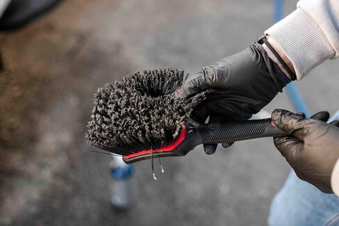 Detail Factory - ProGrip Wheel Face Brush - Ergonomic ProGrip Handle - Soft Flagged-Tip Bristles - Red & Black in Saudi Arabia