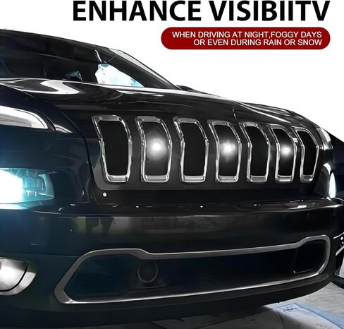 Pack-3 Car LED Eagle Eye Light، 0.7 بوصة غطاء مقاوم للماء عالي السطوع DRL، 12 فولت 6500 كيلو ضوء هيكل أمامي مع حزام توصيل، عالمي للسيارات والدراجات النارية (أسود) in Kuwait