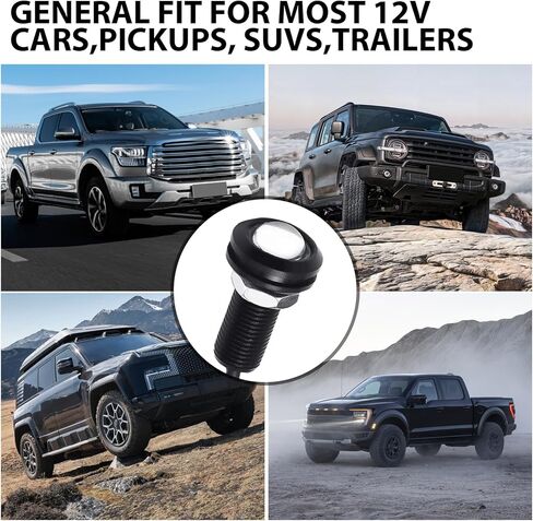 Pack-3 Car LED Eagle Eye Light، 0.7 بوصة غطاء مقاوم للماء عالي السطوع DRL، 12 فولت 6500 كيلو ضوء هيكل أمامي مع حزام توصيل، عالمي للسيارات والدراجات النارية (أسود) in Kuwait