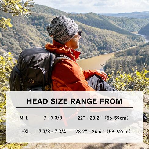 TOP-EX Oversized L XL 50% Merino Wool Fleece Lined Big Head Winter Mens Beanie Hats Warm in Saudi Arabia