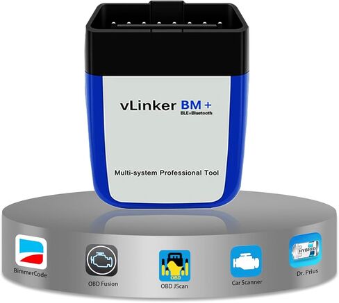 Vgate vLinker BM+(BT3.0/BLE4.0) OBD2 Scanner Bluetooth Fixd Diagnostic Scan Tool Code Reader for Bimmercode, Support for Android & iOS & Windows in Saudi Arabia