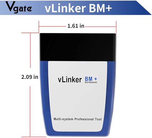 Vgate vLinker BM+(BT3.0/BLE4.0) OBD2 Scanner Bluetooth Fixd Diagnostic Scan Tool Code Reader for Bimmercode, Support for Android & iOS & Windows in Saudi Arabia