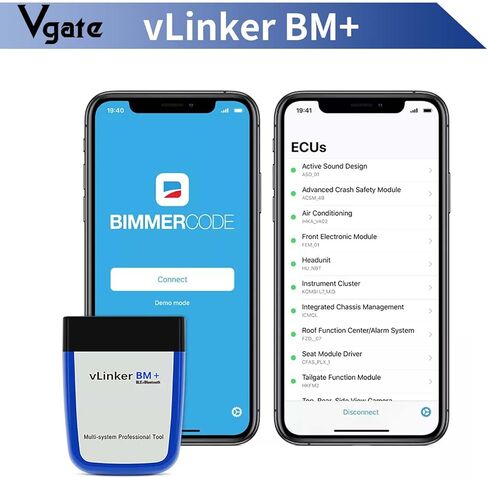 Vgate vLinker BM+(BT3.0/BLE4.0) OBD2 Scanner Bluetooth Fixd Diagnostic Scan Tool Code Reader for Bimmercode, Support for Android & iOS & Windows in Saudi Arabia