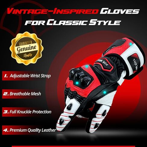 Motorcycle Full Finger Gloves with Knuckle Protector for Men Women Riding Motorbike Cruiser Touring Bicycle in Kuwait