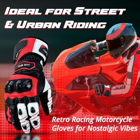 Motorcycle Full Finger Gloves with Knuckle Protector for Men Women Riding Motorbike Cruiser Touring Bicycle in Kuwait