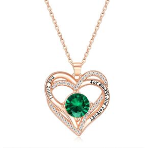 Kruckel Crystal Necklace - Gold Plated Heart Encased Birthstone Pendant, Jewelry for Women Lightweight, Easy - Wear Fashion Minimalist Design Accesory Packed with Durable Jewelry Box
