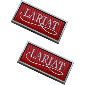 2pcs Lariat Cab Replacement for 1980-1986 Truck F150 F250 Cab Side Emblems 3D Badge EOTZ-1050398-C (Chrome)