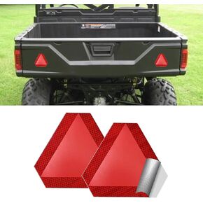 2PCS Slow Moving Vehicle Sign, Diamond Grade Reflective Sticker, 7"x8" Car Safety Sticker Decal, Car Exterior Accessories Universal for Golf Cart, UTV