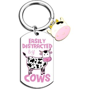 Cow Gifts For Women Cow Keychain Cow Stuff For Cow Lovers Cute Cow Items Cow Present Merch Cows Jewelry Keyring